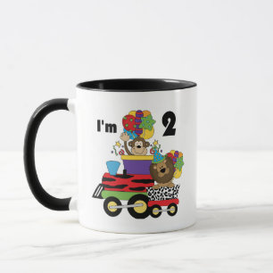 Jungle Train 2. Geburtstag T - Shirt und Geschenke Tasse