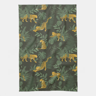 Jungle Tropical Camouflage Leopard Jungle Muster Geschirrtuch
