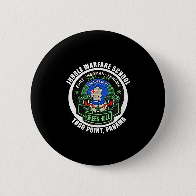 Jungle Warfare School Fort Sherman Toro Point Pana Button (Vorderseite)