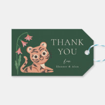 Jungle Wild Animal Tiger Kids Party Gift Tag