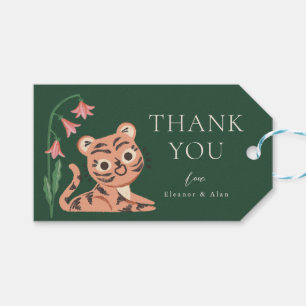 Jungle Wild Animal Tiger Kids Party Gift Tag Geschenkanhänger