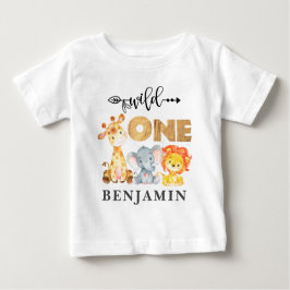 Jungle Wild One 1. Geburtstag Baby Animals Baby T- T-shirt