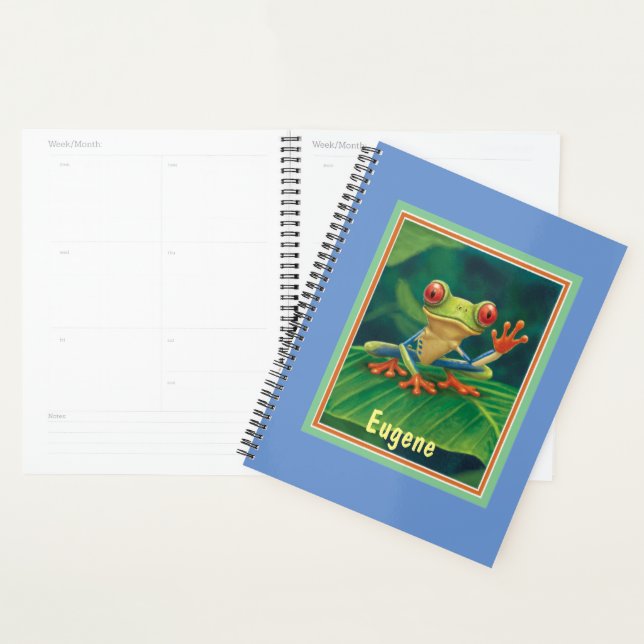 Jungle Wildlife Red Mit Augen Tree Frog Planner Planer (Anzeige)