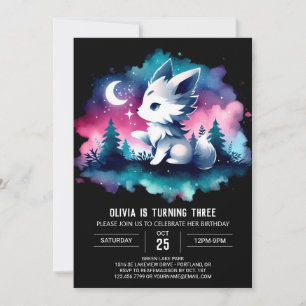 Jungle Woodland Wolf Geburtstag Einladung