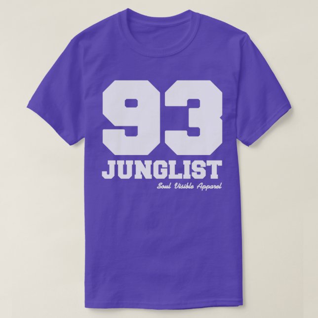 Junglist 93 Drum ampampamp Bass Jungle Music Lover T-Shirt (Design vorne)
