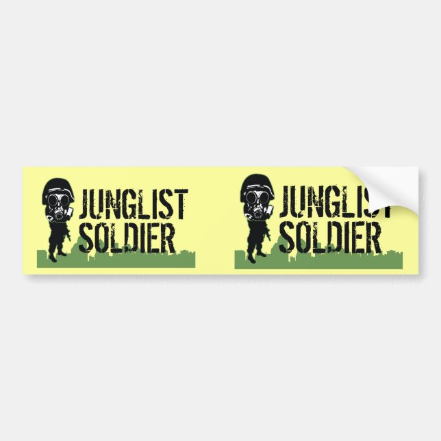 Junglist Soldat Autoaufkleber (Vorne)