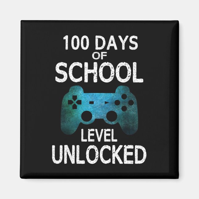 Jungs 100 Tage Game Games Level Magnet (Vorne)