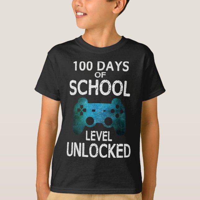 Jungs 100 Tage Game Games Level T-Shirt (Vorderseite)