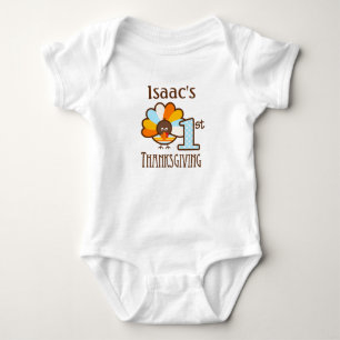 Jungs 1ster Erntedank Personalisiert Türkei Bodysu Baby Strampler