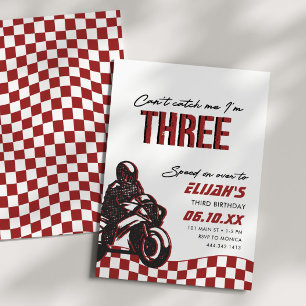 Jungs 3. Motocross Dirt Bike Geburtstag Einladung