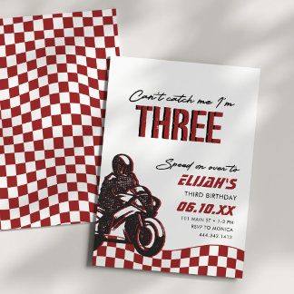 Jungs 3. Motocross Dirt Bike Geburtstag Einladung