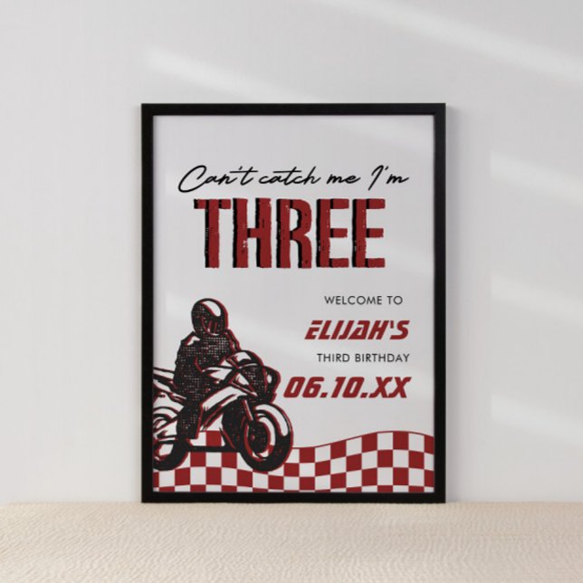 Jungs 3. Motocross Dirt Bike Geburtstag Poster (Von Creator hochgeladen)