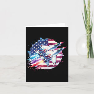Jungs 4. Juli American USA Flag Jet 1 Karte