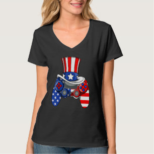 Jungs 4. Juli Video Game American Flag Onkel Sa T-Shirt
