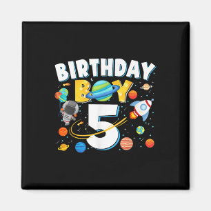 Jungs 5th Birthday Astronaut Weltraumplanets vier  Magnet