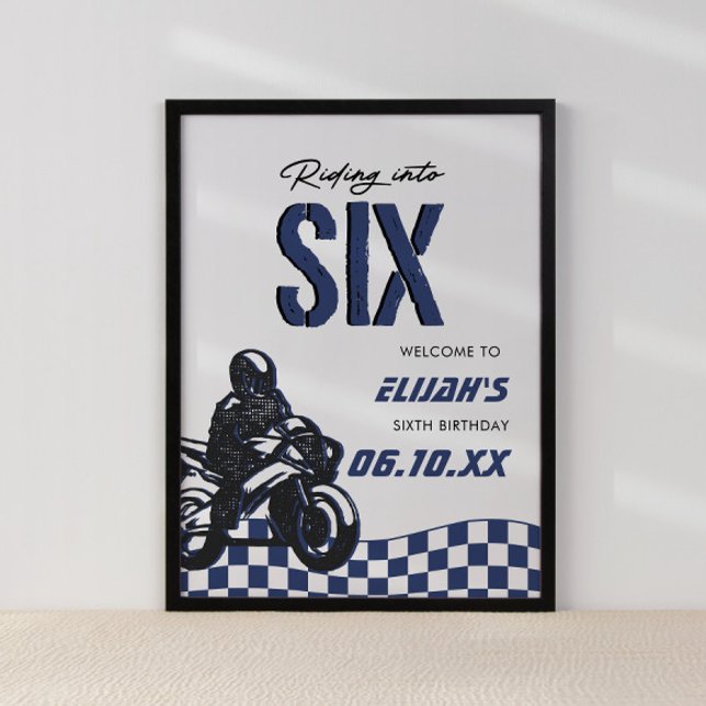 Jungs 6. Motocross Dirt Bike Geburtstag Poster (Von Creator hochgeladen)