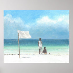 Jungs am Strand Kenya Poster