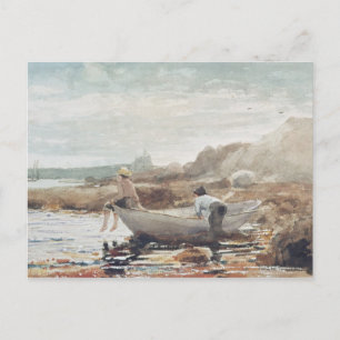 Jungs am Strand Postkarte