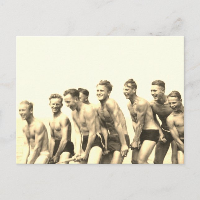 Jungs auf einem Seil Postkarte (Vorderseite)