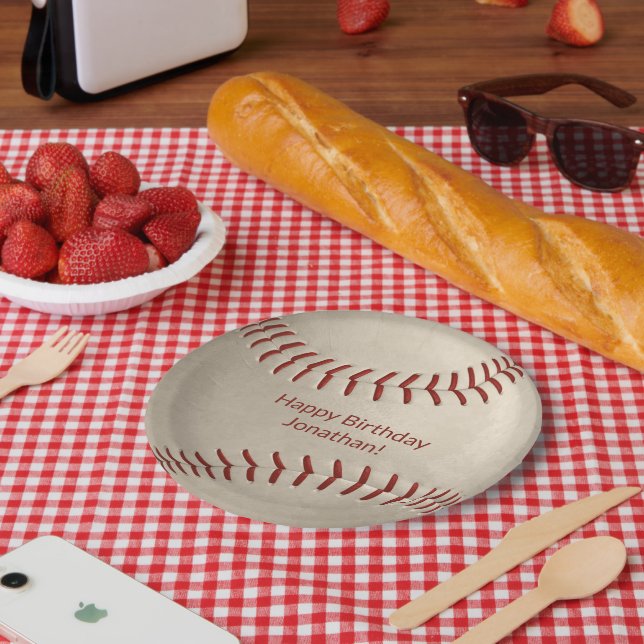 Jungs Baseball-Softball-Party Pappteller (Picknick)