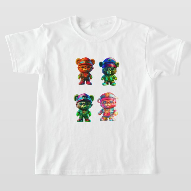 Jungs Baumwolle Teddy Bar T-Shirts (Ablage )