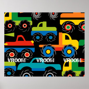 Jungs Big Monster Truck Wall Poster für Zimmer