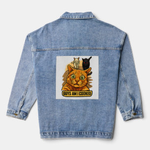 Jungs, bin ich erledigt? Lustiges Katzen-Meme Pani Jeansjacke