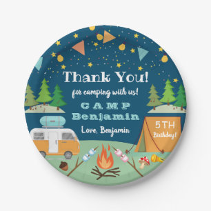 Jungs Camping Geburtstag Camp Out Party Pappteller