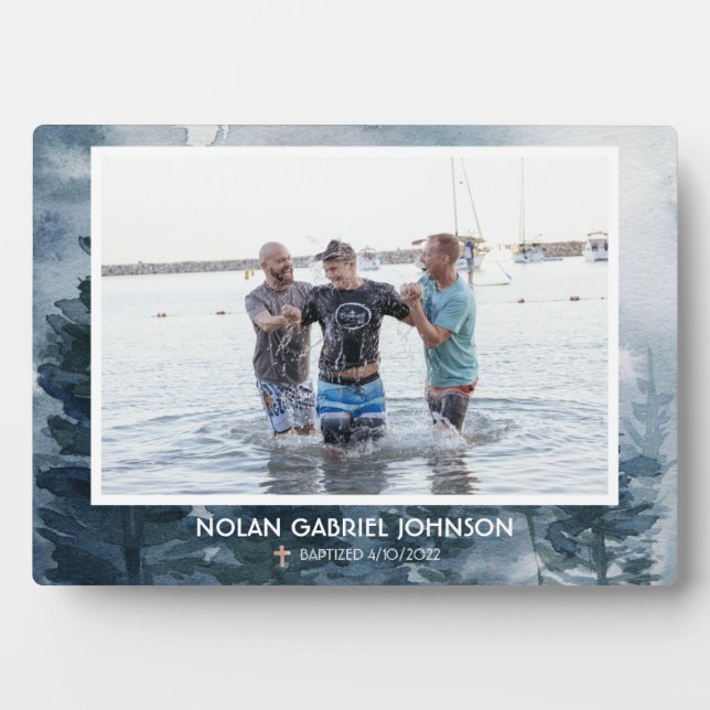 Jungs Christliche Taufe zum Gedenken an das Gesche Fotoplatte (Vorderseite)