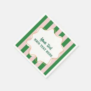 Jungs Coole moderne farbenfrohe Stirpes Geburtstag Serviette