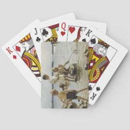 Jungs, die an der Küste spielen (von Albert Edelfe Spielkarten