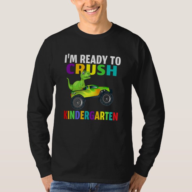 Jungs, die ich bereit bin, den Kindergarten Dinosa T-Shirt (Vorderseite)
