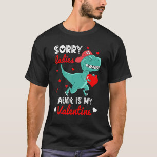Jungs Dinosaurier halten Herz Sorry Ladys Tante is T-Shirt
