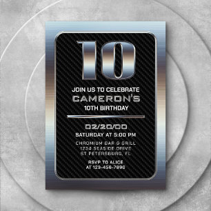 Jungs Einladung zum 10. Geburtstag