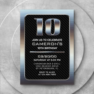Jungs Einladung zum 10. Geburtstag