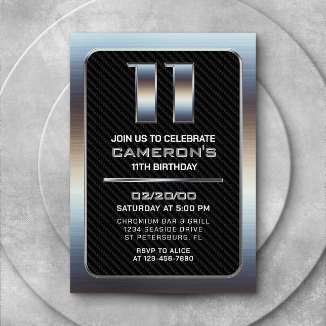 Jungs Einladung zum 11. Geburtstag (Von Creator hochgeladen)