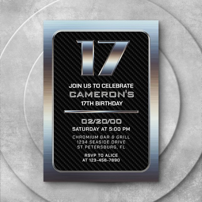 Jungs Einladung zum 17. Geburtstag (Von Creator hochgeladen)