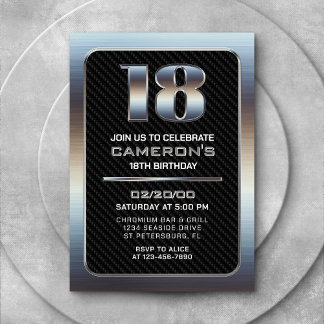 Jungs Einladung zum 18. Geburtstag