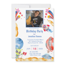 Jungs Foto Weltraumatronin Blue Red