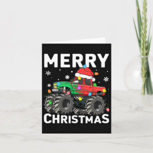 Jungs Frohe Weihnachts Monster Truck Weihnachtsman Karte