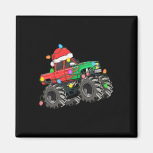 Jungs Frohe Weihnachts Monster Truck Weihnachtsman Magnet
