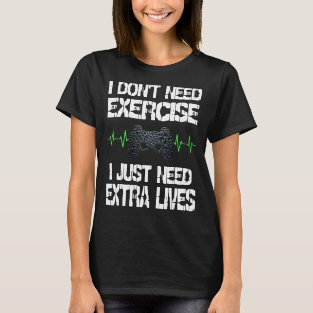 Jungs Gamer Ich brauche kein Extra zum Leben Teen T-Shirt (Vorderseite)