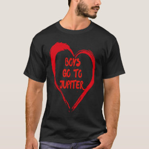 Jungs gehen zum Jupiter Single Funny Food Valentin T-Shirt