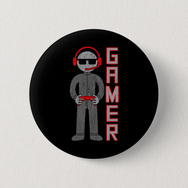 Jungs Geschenk für den besten Video-Game-Player. Button (Vorderseite)