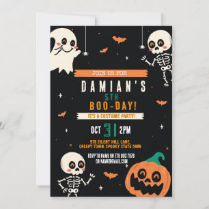 Jungs Halloween Kids Party Pumpkin Geburtstagspart Einladung