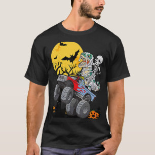 Jungs Halloween Monster Truck Pumpkin Mummy Dinosa T-Shirt