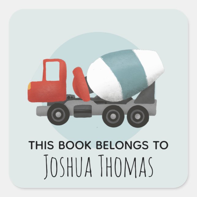 Jungs in diesem Buch gehören zum Buchzeichen für B Quadratischer Aufkleber (Vorderseite)