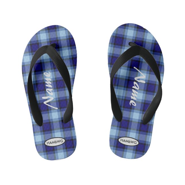 Jungs Karierte Flip-Flops HAMbWG Kid's Flip Flops (Fußbett)