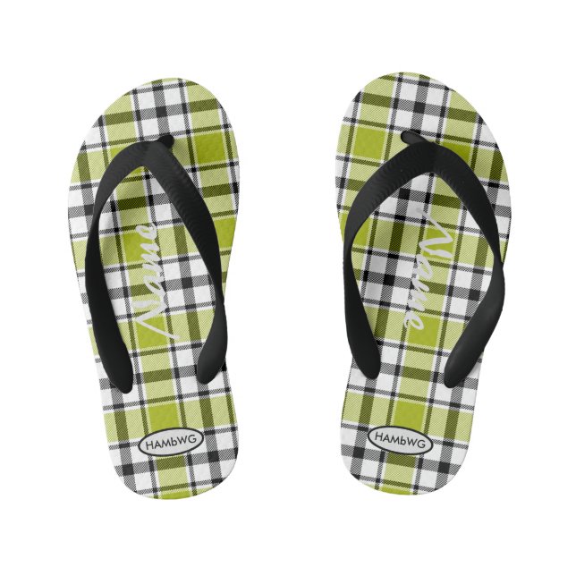 Jungs Karierte Flip-Flops HAMbWG Kid's Flip Flops (Fußbett)