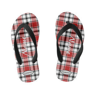 Jungs Karierte Flip-Flops HAMbWG Kid's Flip Flops